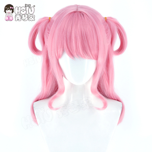秀琴家 三丽鸥 BanG Dream 丸山彩cos假发 邦邦联动 粉色假毛