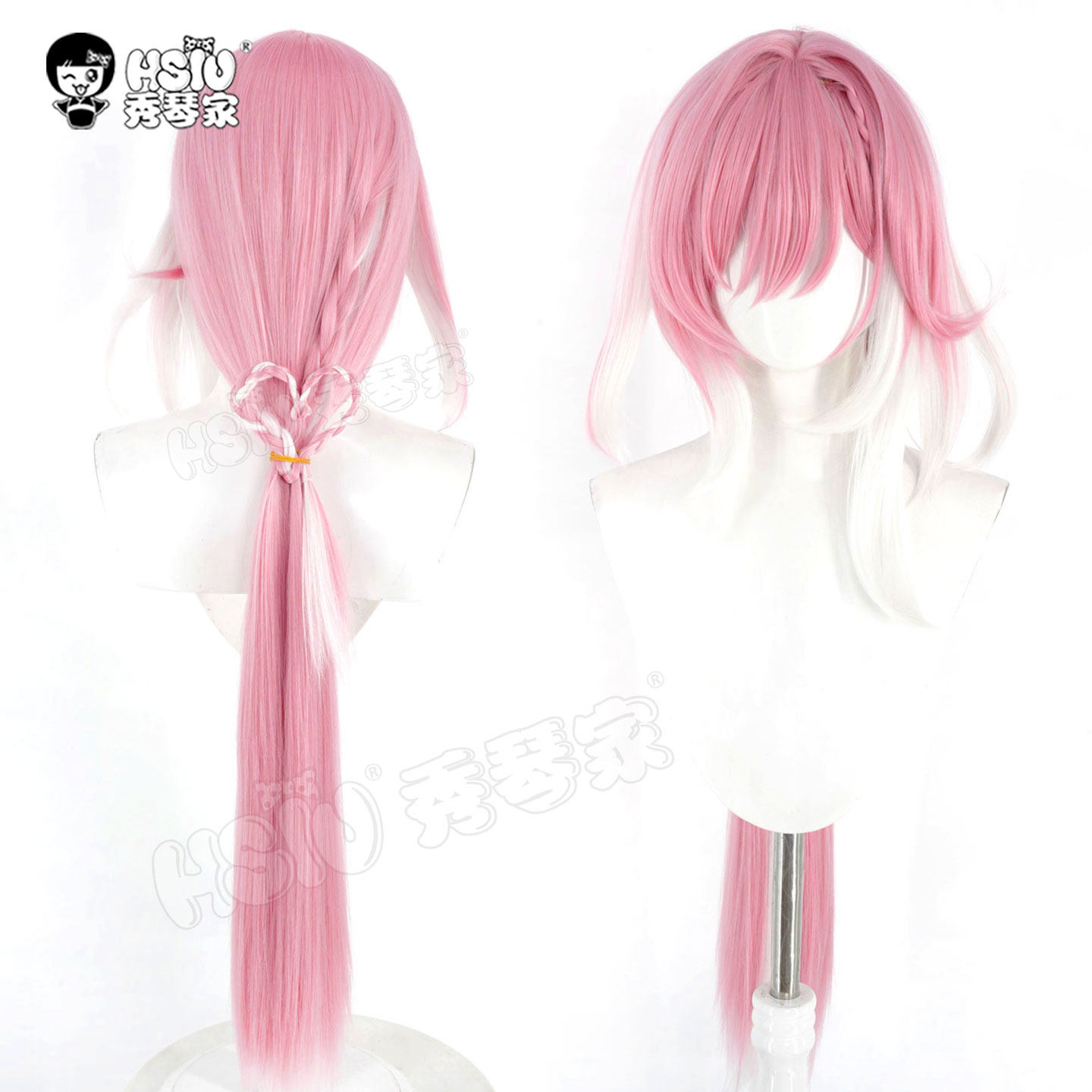 秀琴家 崩坏3 爱莉希雅cos假发 新装甲 爱神使者 白色分层