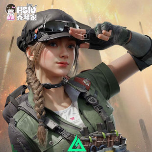 秀琴家 三角洲行动 蝶cos假发 莉娜范德梅尔cosplay假发 特调棕