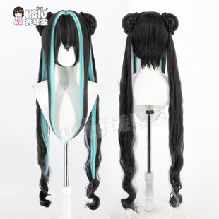 秀琴家 胜利女神NIKKE 小美人鱼cos假发 绚丽泡泡 赛莲 分体发包