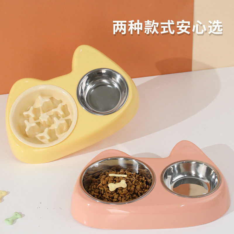 宠物猫咪狗狗水粮碗易清洗不锈钢双碗大小眼慢食碗零食碟食盆饭碗,宠物/宠物食品及用品,猫狗碗/慢食碗,淘宝优惠券,粉丝福利购,淘宝优惠卷
