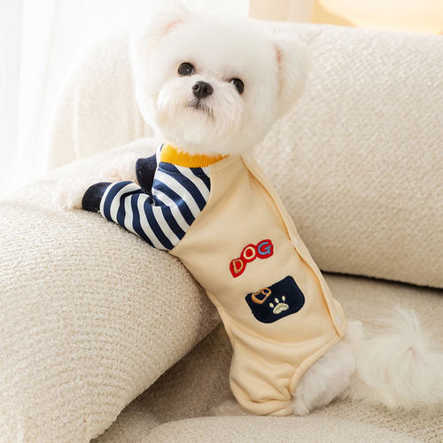 狗衣服按扣居家衣服圆领保暖卫衣