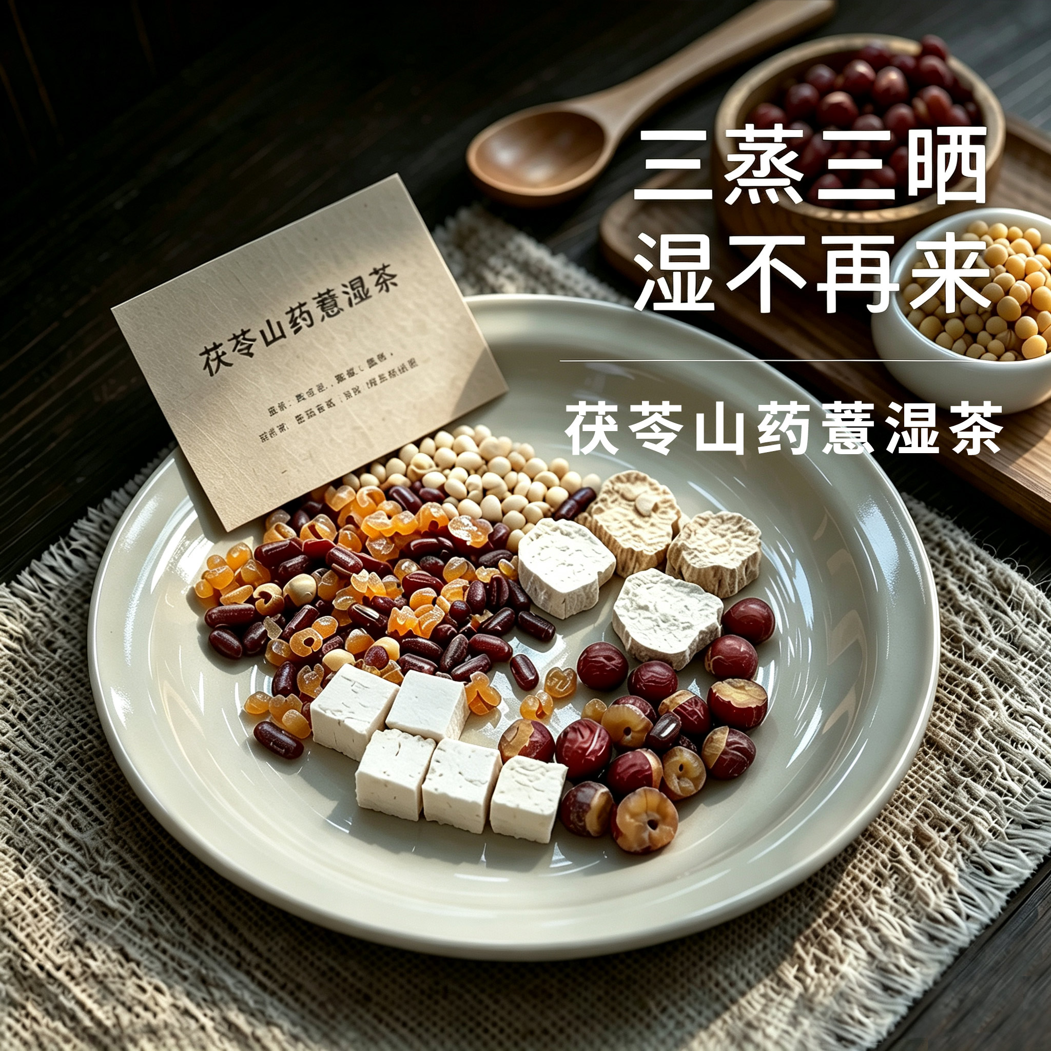 三蒸三晒茯苓山药薏湿茶