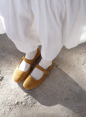 【折扣 断码不补】GCDA玛丽珍鞋女真皮小皮鞋一字扣浅口平底单鞋