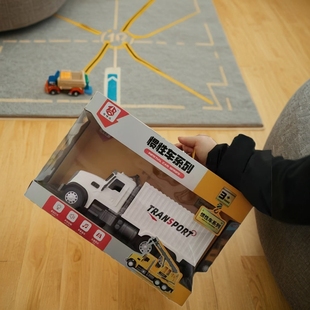 儿童惯性美式车头挖掘机起重机吊车消防冷藏车工程车玩具汽车模型