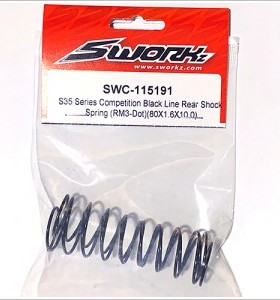 SWORKZ S35 黑武士後避震器彈簧(RM3點)(80X1.6X10.0) SWC-115191
