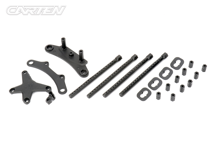 CARTEN 1/10电房 T410 配件 防撞板 车壳柱 NHA410