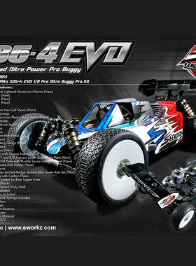 SWORKZ  2024款 S35-4 EVO 1/8 Pro硝基越野车 KIT SW-910041油越