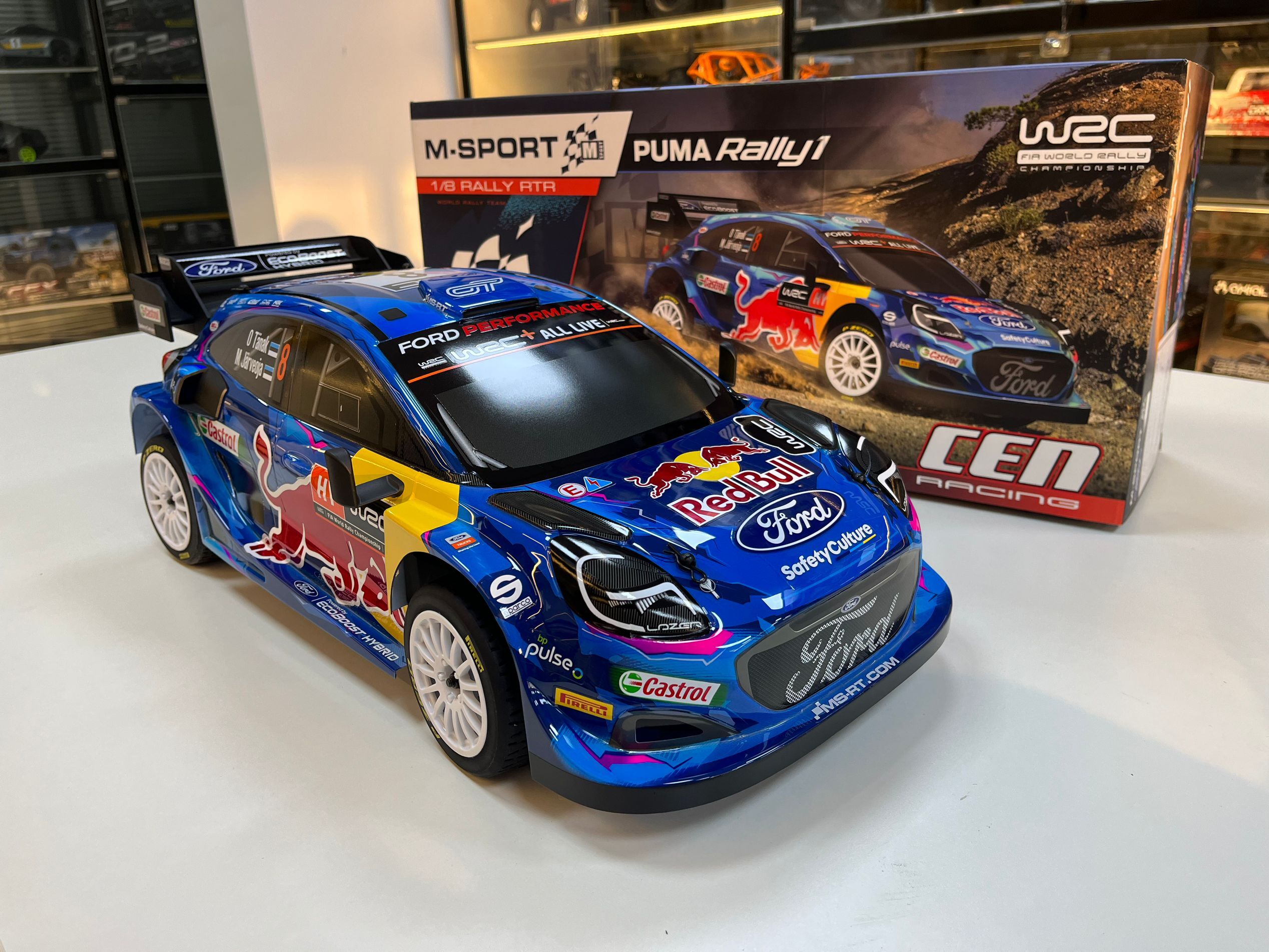 新款CEN Racing 1/8仿真福特M-SPORT WRC RALLY1拉力车遥控模型车