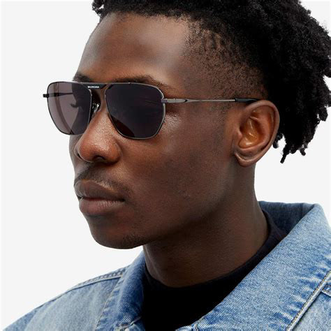 B和B 0298 男女金属款超大框修脸太阳镜 不规则方框墨镜 25年订单