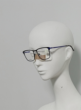 ZS22117 德国专业光学镜 超轻钛金属方框眼镜 防过敏近视镜 撞色