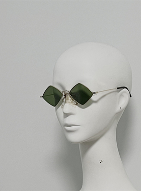 SL302 菱形不规则方框太阳镜文艺复古型墨镜钛金属鼻托 25年订单