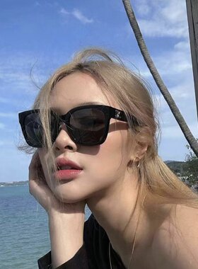 女式大框方框眼镜架太阳镜