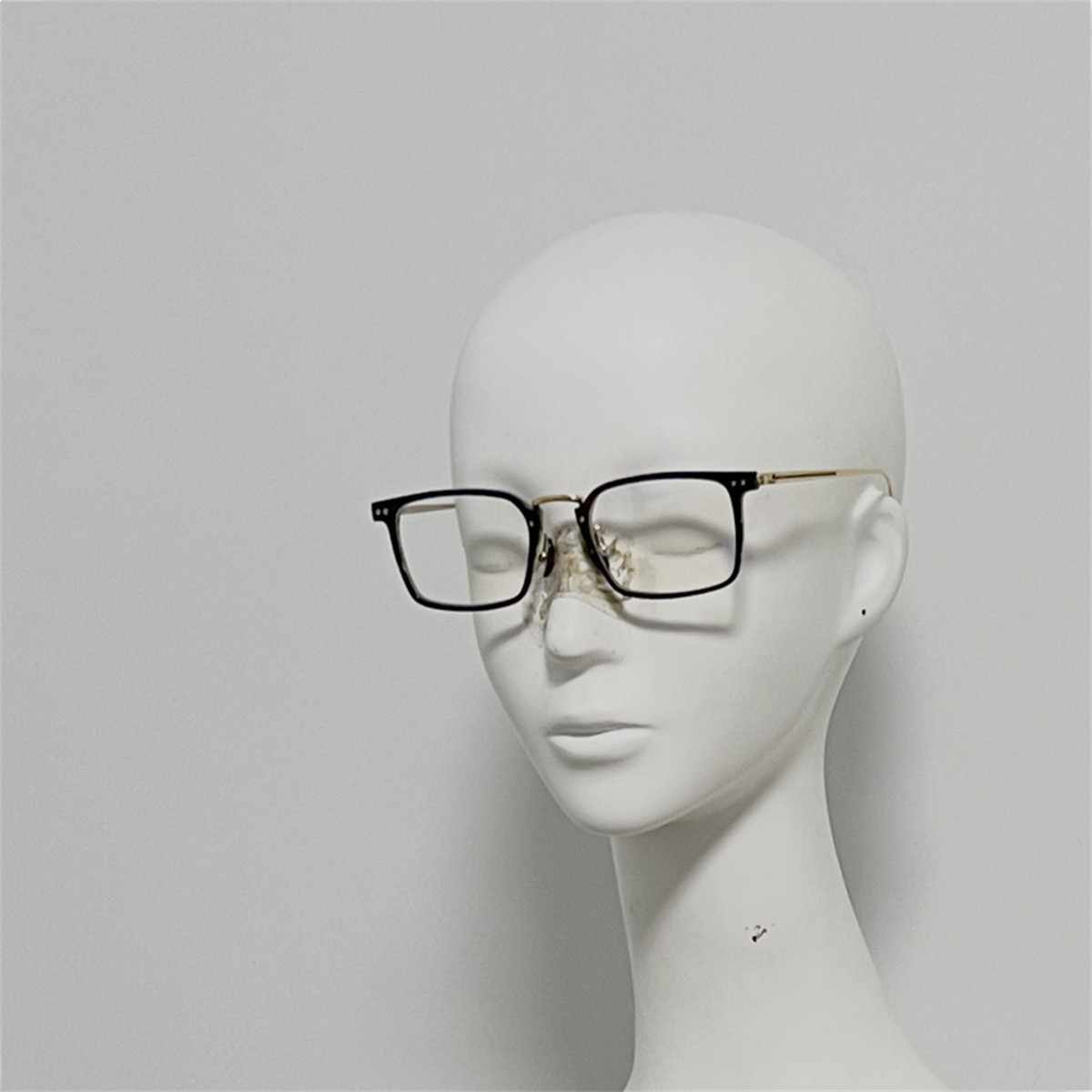 248 纯天然水牛角框配钛金属眼镜 光学镜配光镜 超大方框 含片19G