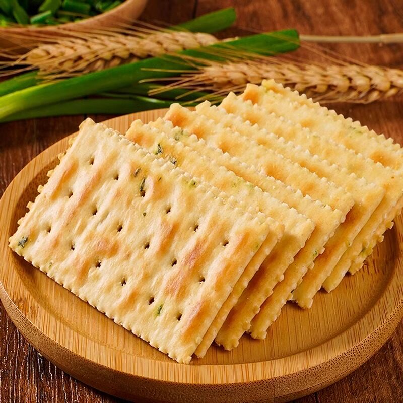 香葱咸味苏打饼干整箱独立包装梳打葱香饼干健康休闲碱性零食茶点