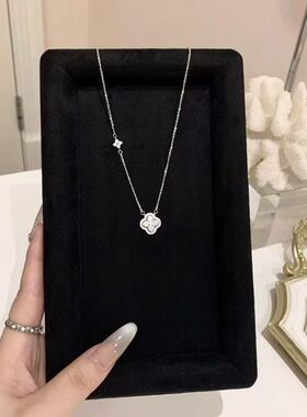 四叶草幸运锆石爆闪锁骨链女款