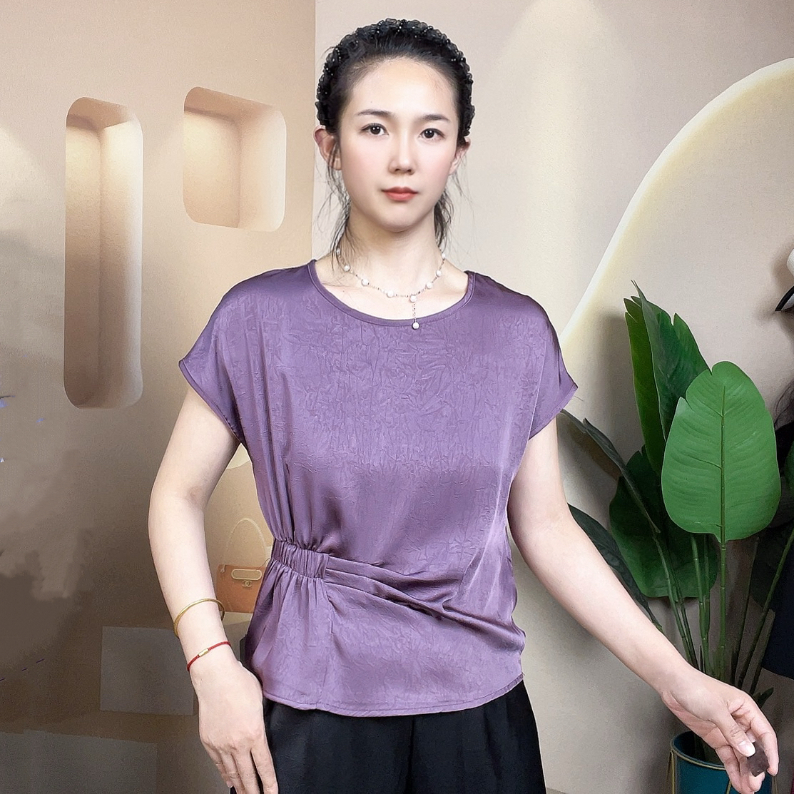 夏季新款短袖衬衫女简约宽松显瘦小衫百搭洋气衬衣