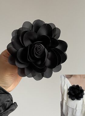 胸花胸针大花朵缎面胸针夹子