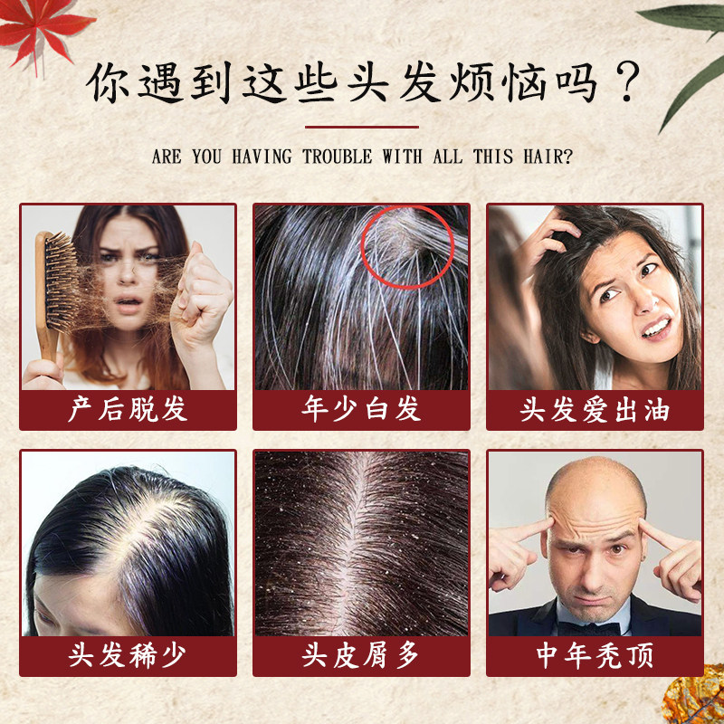 洗头包侧柏叶桑叶苦丁茶何首乌桑皮防脱发生发乌发洗头水包邮野生