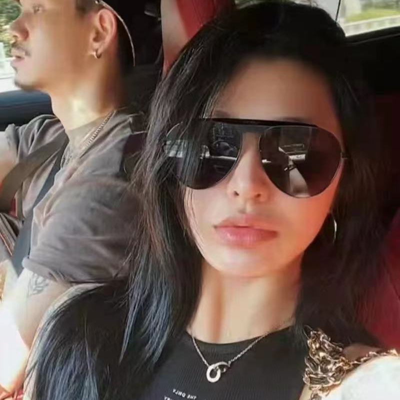 欧美复古单梁太阳眼镜个性金属框