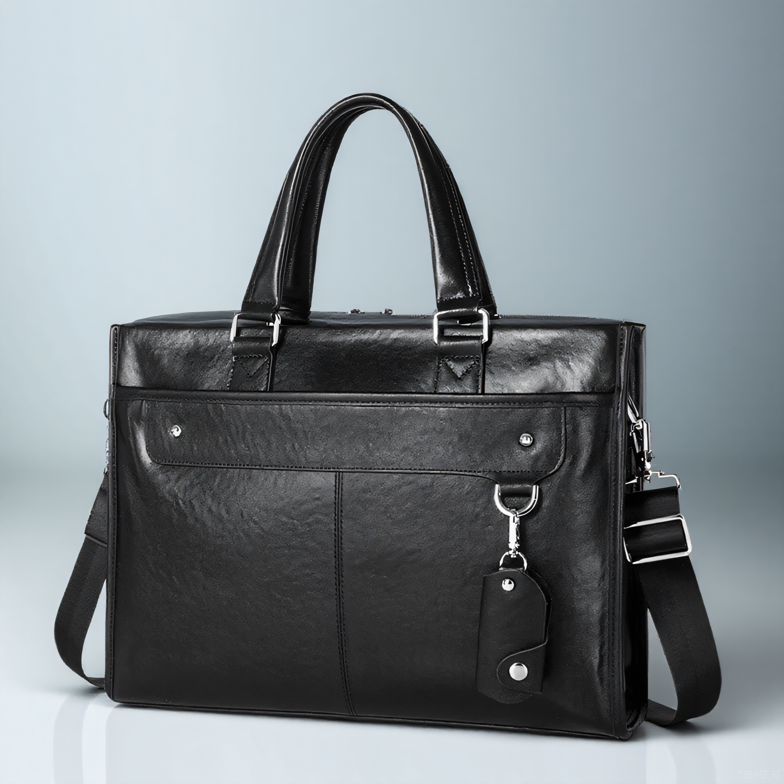 新款男士真皮商务手提包大容量牛皮公文包简约电脑包单肩斜挎包