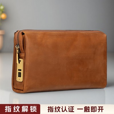 男士真皮商务手拿包大容量