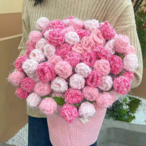 成品玫瑰花束毯子披肩送女友闺蜜