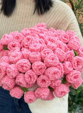 成品粉色玫瑰毯子午睡花毯披肩送女友闺蜜节日生日新年高颜值礼物