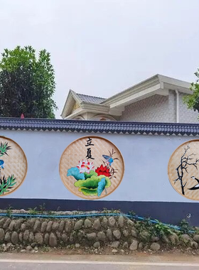 二十四节气簸箕画创意竹编手绘画墙面农家乐装饰墙饰幼儿园装饰画