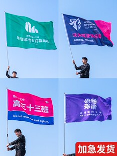 旗帜定做al旗子定制tes队旗班旗彩旗校旗设计订制导游旗志愿T1