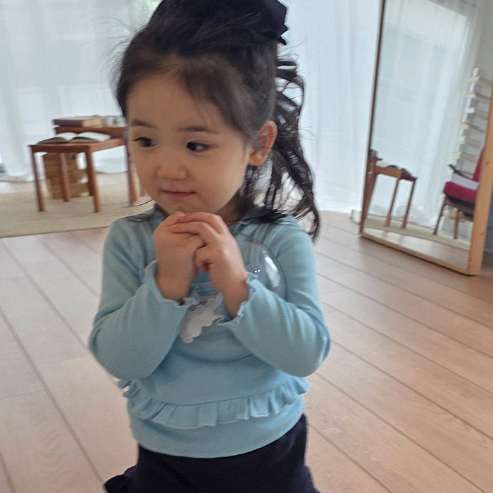 儿童菲边假两件波浪边长袖T恤 COLOR韩国进口童装代购26春女童211,童装/婴儿装/亲子装,T恤,淘宝优惠券,粉丝福利购,淘宝优惠卷