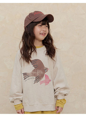 儿童时尚卡通插肩袖卫衣 NAVI韩国进口童装代购26春中大男女童003