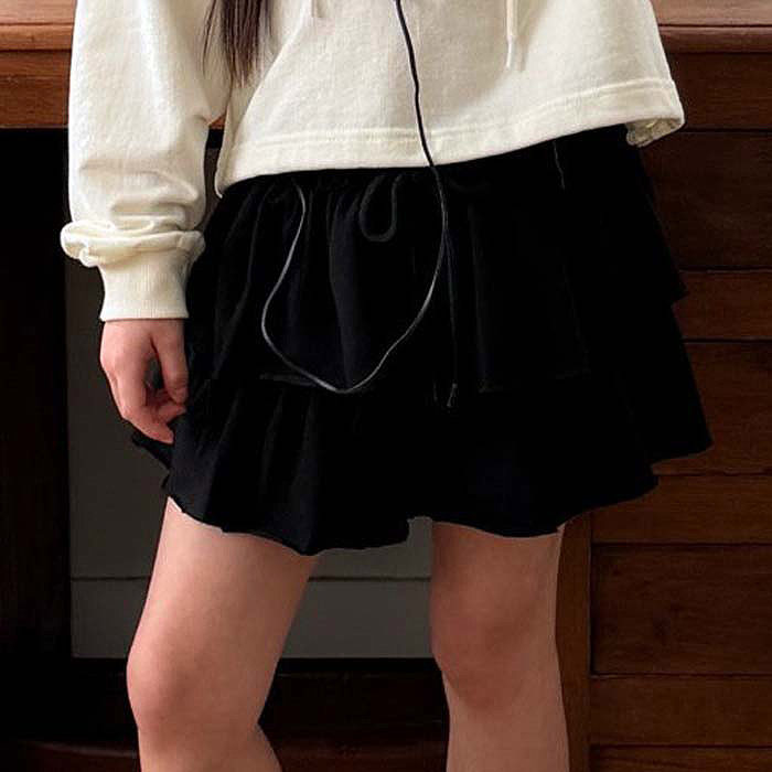 中大童女童纯色蛋糕短裤裙裤 MATILDA韩国代购童装26春款儿童986