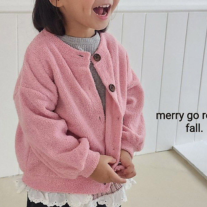 中小女童时尚柔软舒适开衫外套 Merry韩国代购童装26秋款儿童606