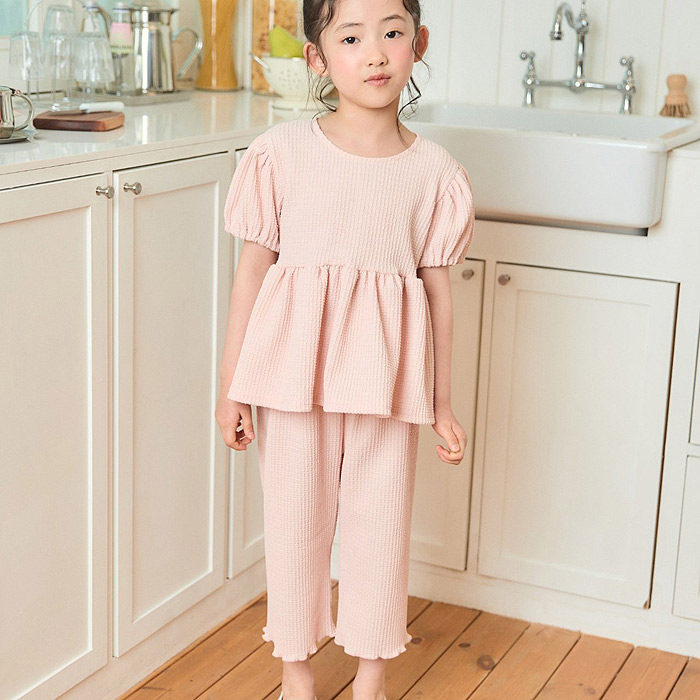 小童女童可爱短袖上衣裤子套装 BBB韩国代购进口童装26夏儿童2261