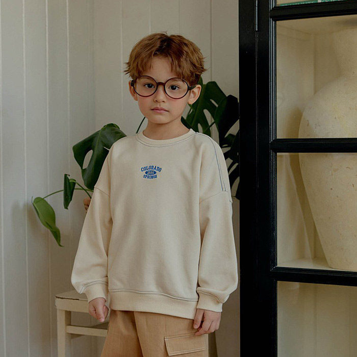 男童字母圆领休闲卫衣 ccommaj韩国代购南大门童装26春款儿童512