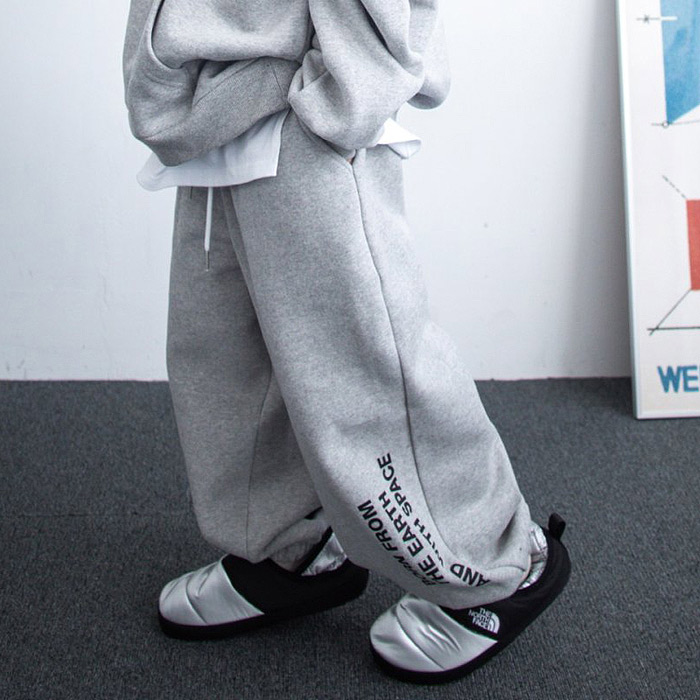 儿童字母加绒运动裤 AME韩国南大门童装25冬款中大男女童卫裤508