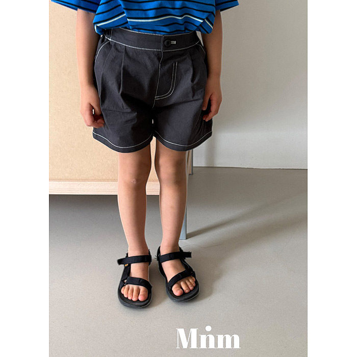 儿童时尚纯色休闲短裤 Minimal韩国代购童装26夏季男女童裤子519