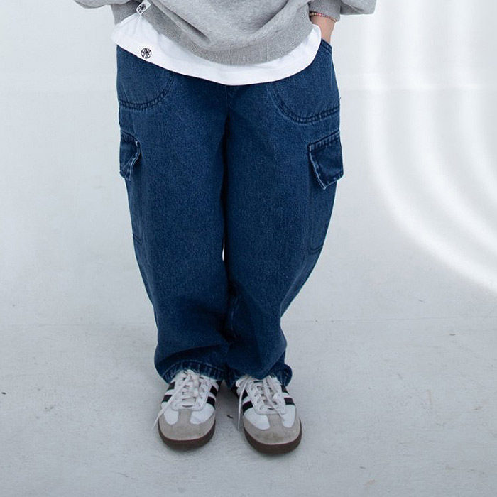 儿童萝卜工装牛仔裤 AME韩国代购进口童装26春款中大男童长裤508