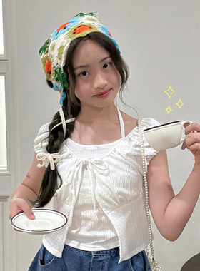 中大女童开衫吊带两件套 MATILDA韩国代购童装26夏款儿童外套986