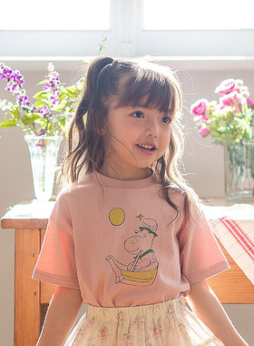卡通圆领短袖T恤 MilkPowder韩南大门童装代购26春款儿童女童542