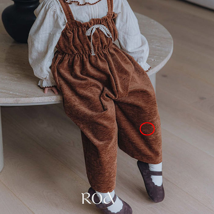 儿童小童蝴蝶结连身裤 ROA韩国南大门童装2025冬款女童连体裤079