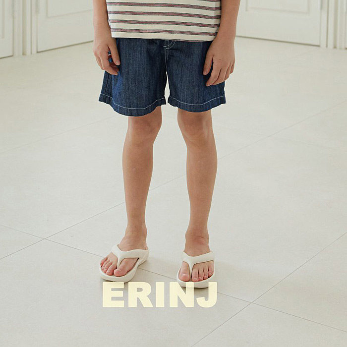 儿童帅气松紧腰牛仔短裤ERINJ韩国代购进口童装26夏中大男女童586