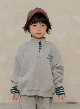 儿童时尚半拉链立领卫衣 NAVI韩国南大门童装代购26春中大男童003