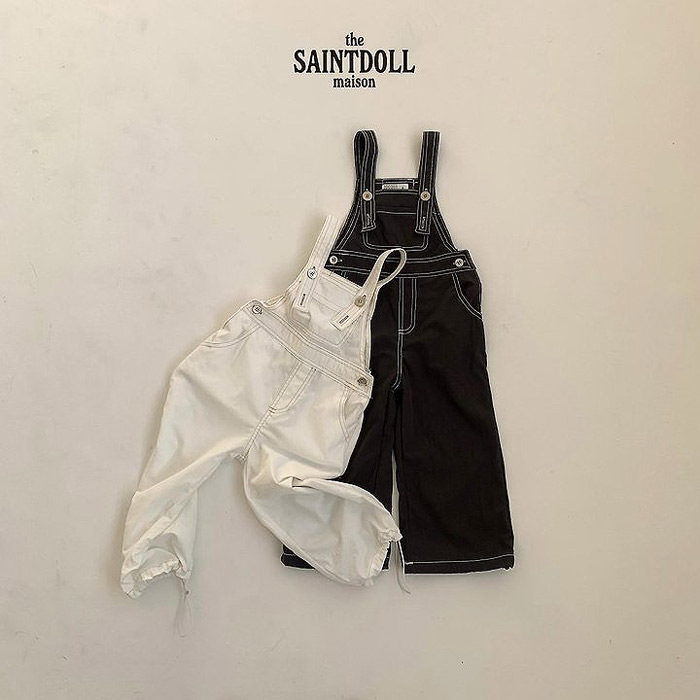 中大童男女童时尚纯色背带裤Saintdoll韩国代购童装26夏款亲子066