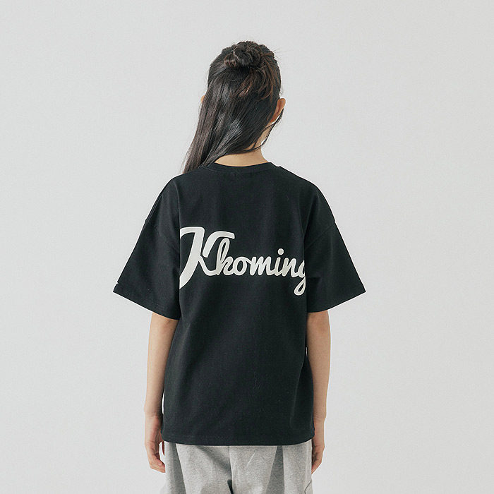 儿童字母口袋亲子短袖T恤 韩国童装代购26春中大男女童打底衫9101