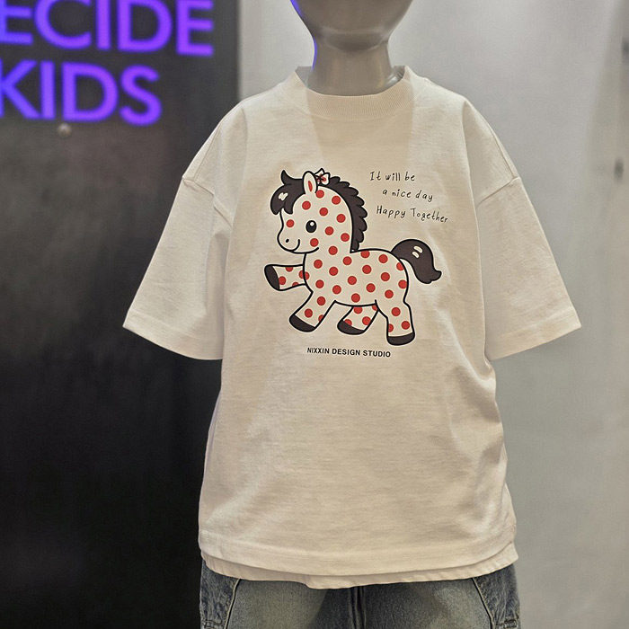 儿童波点小马短袖T恤 Decide韩国代购进口童装26春款中大男童921