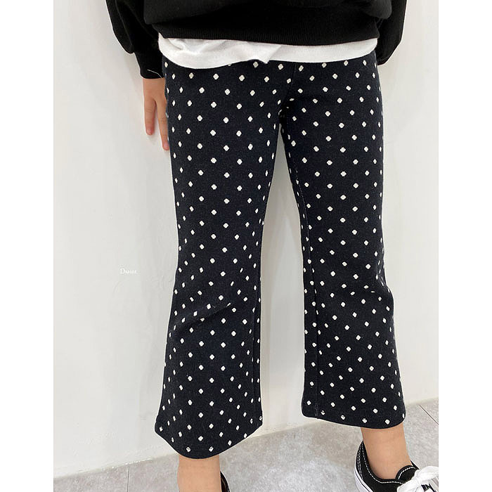 儿童波点爱心弹力喇叭裤 韩国南大门童装2025秋款中大女童靴裤705