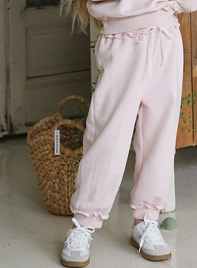 女童小童洋气束脚休闲运动裤 FLO韩国进口童装代购26春款女童551