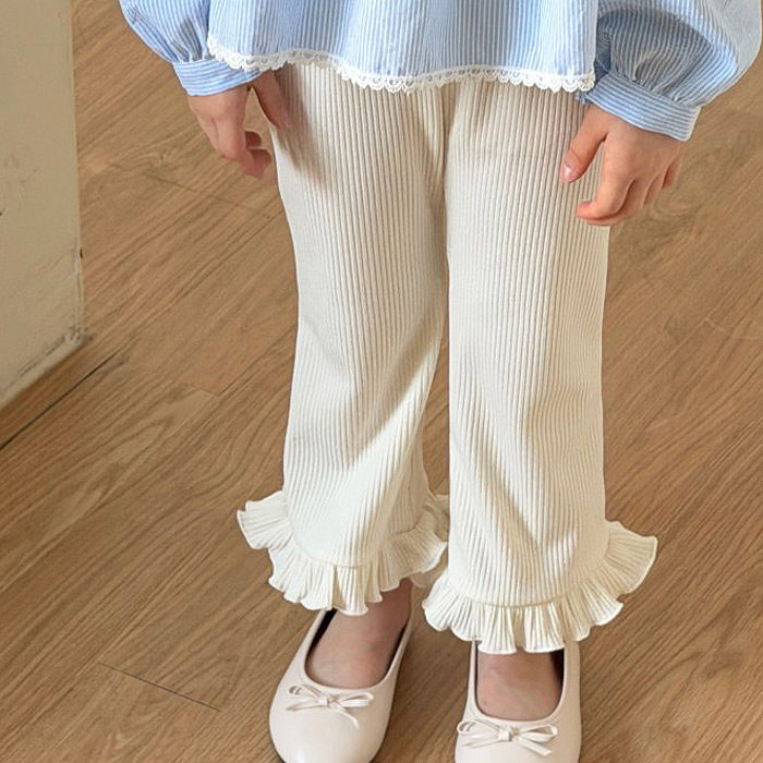 洋气花边木耳边喇叭裤 BELLO韩国代购进口童装26春款女童长裤1501,童装/婴儿装/亲子装,裤子,淘宝优惠券,粉丝福利购,淘宝优惠卷